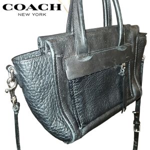 Coach | Bags | Coach Bleecker Mini Riley In Black Leatger | Poshmark